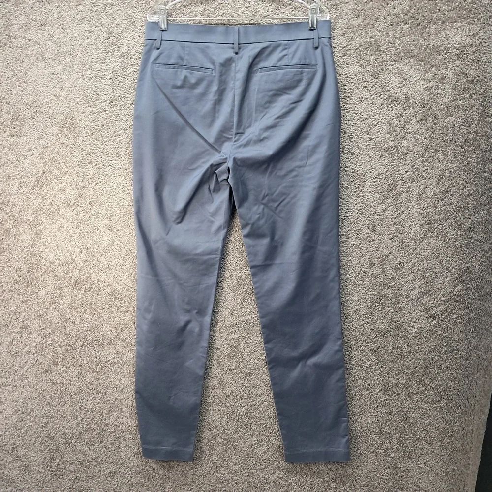 Banana Republic Mens Slim Fit Chinos Blue Gray Cotton Blend Stretch Pants 34x32